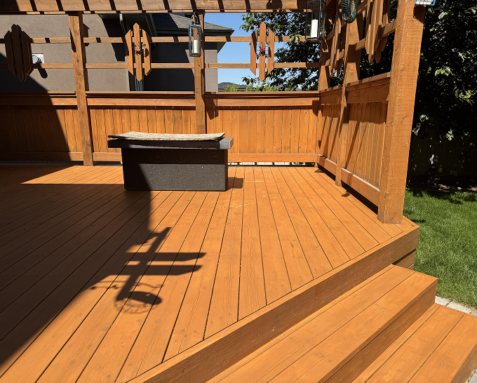 Watch a deck staining project review in Chestermere, Alberta — The Birds Stain
